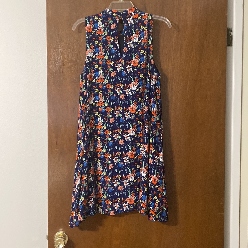 Peach Love California High Neck Floral Dress